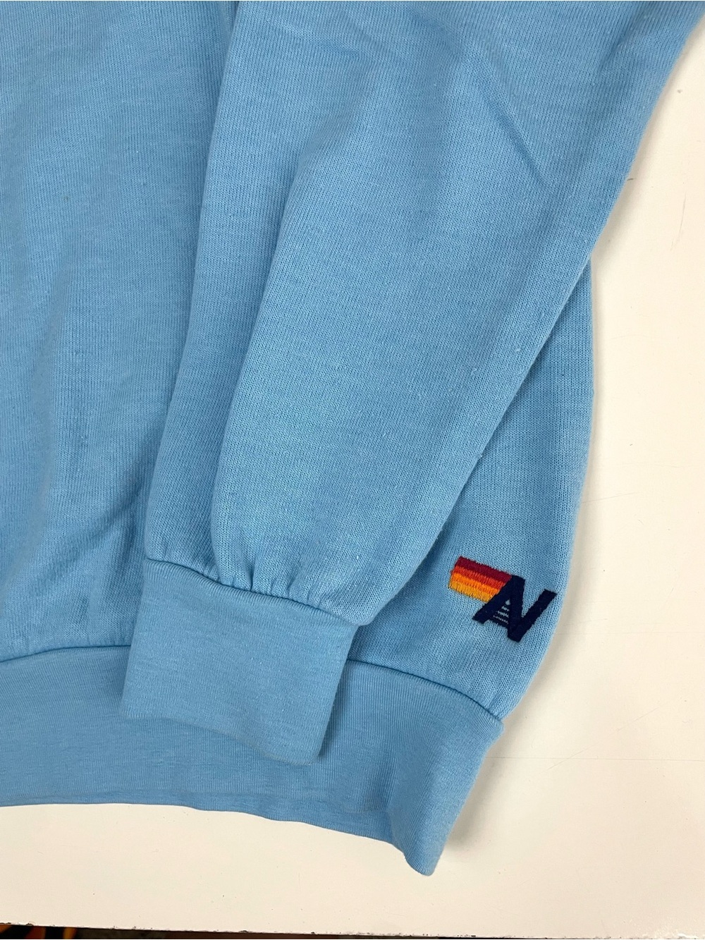 Aviator Nation NEVER STOP CHASING RAINBOWS Crew Sweatshirt Blue S - Picture 5 of 10